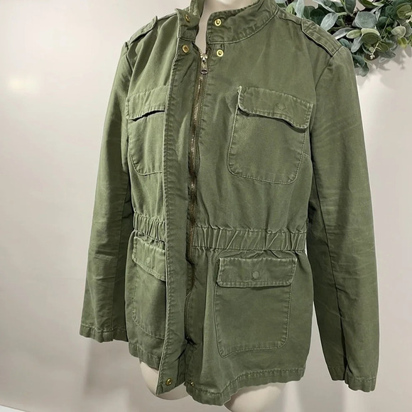Kensie Jeans Olive Utility Jacket L - Picture 4 of 16
